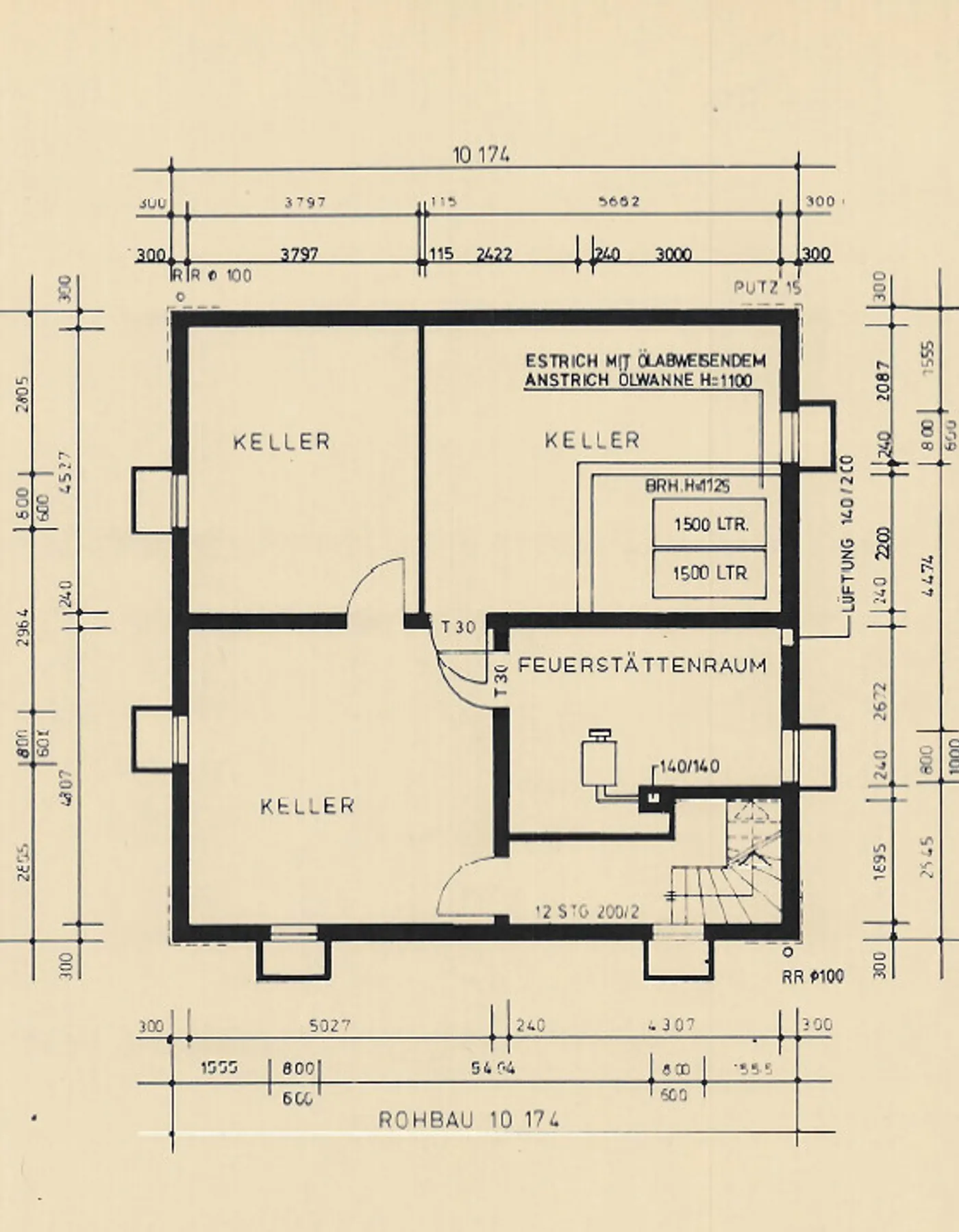 Grundriss Keller 