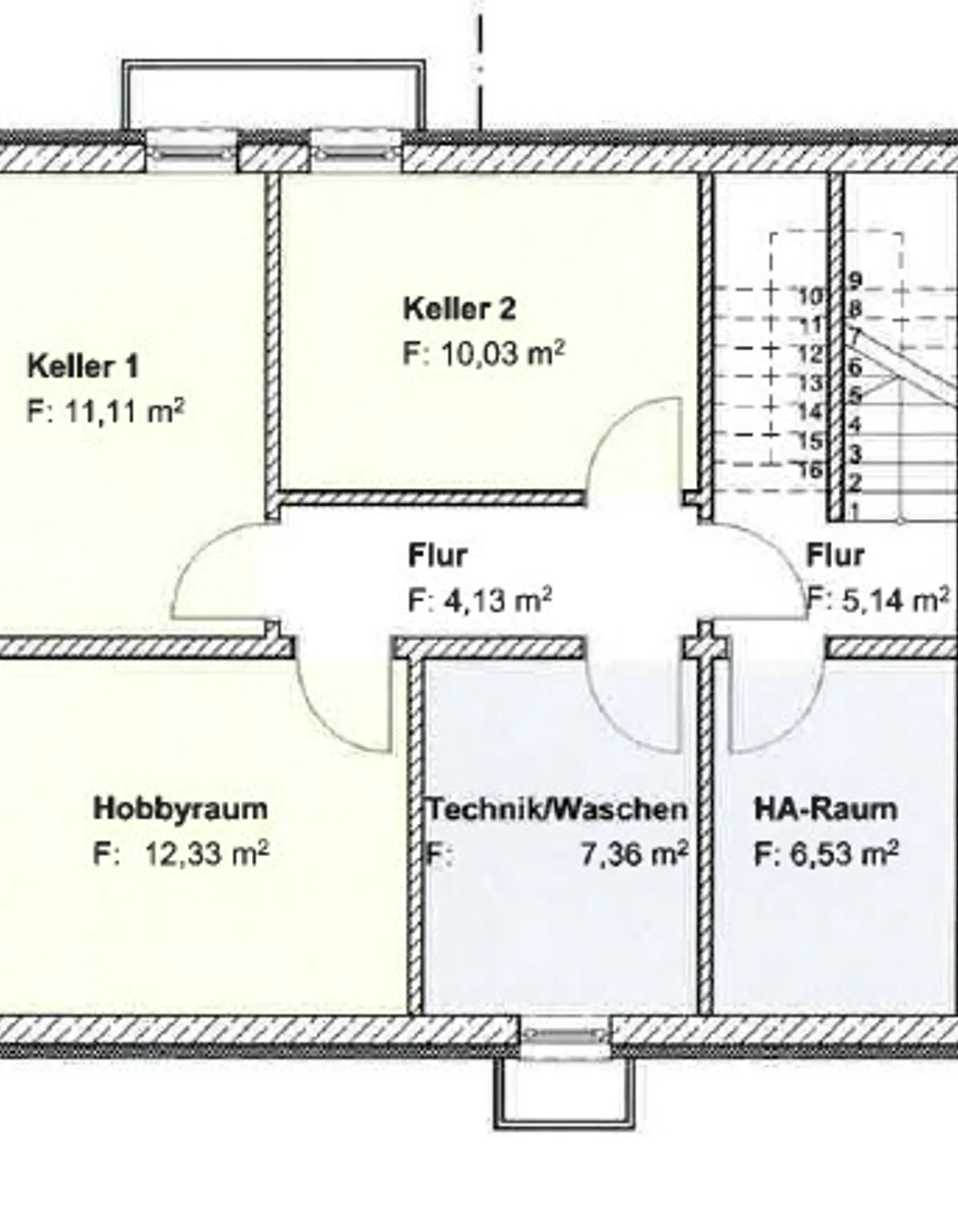 mögliche Bebauung Grundriss Keller