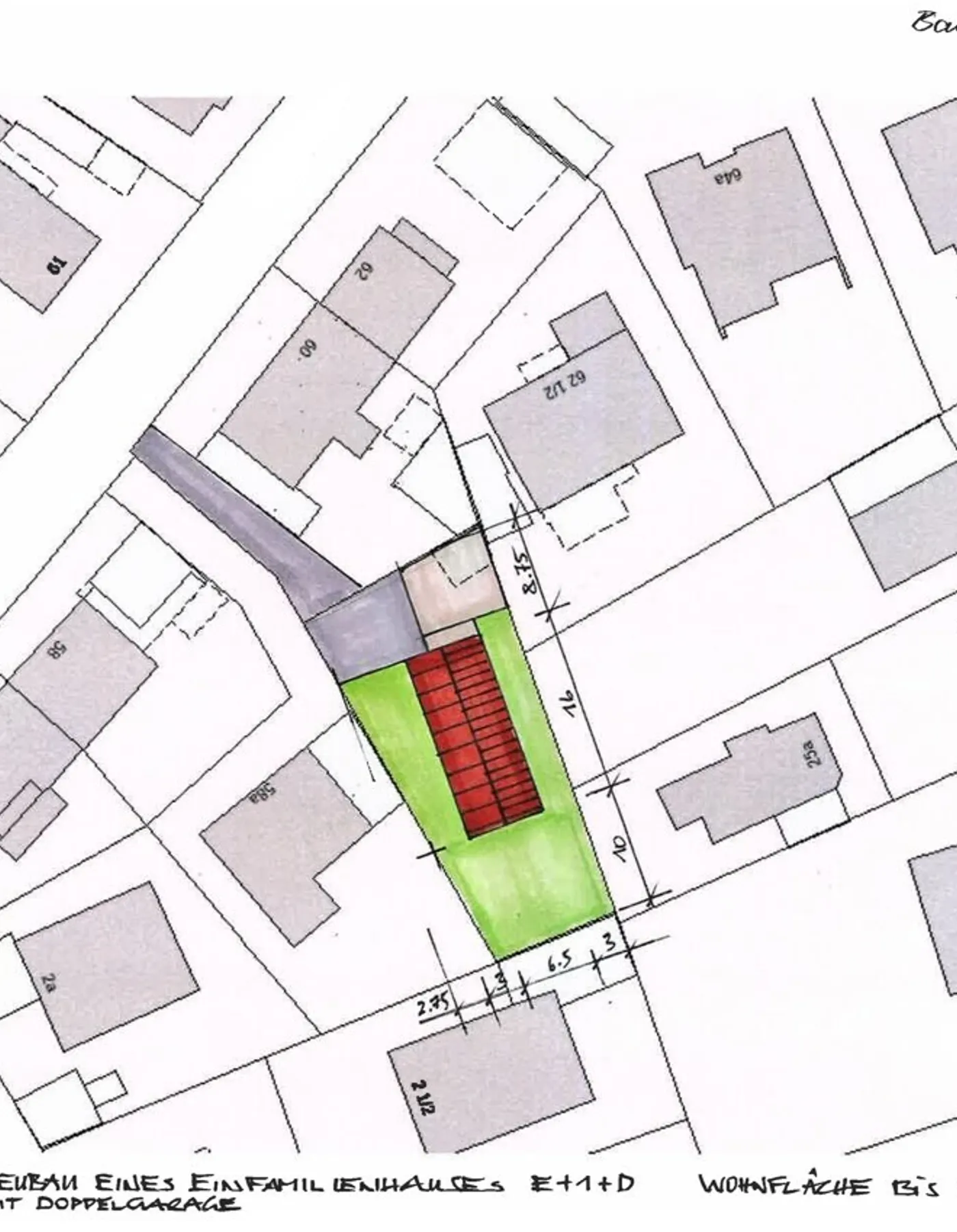 Bebauungsvorschlag Architekt
