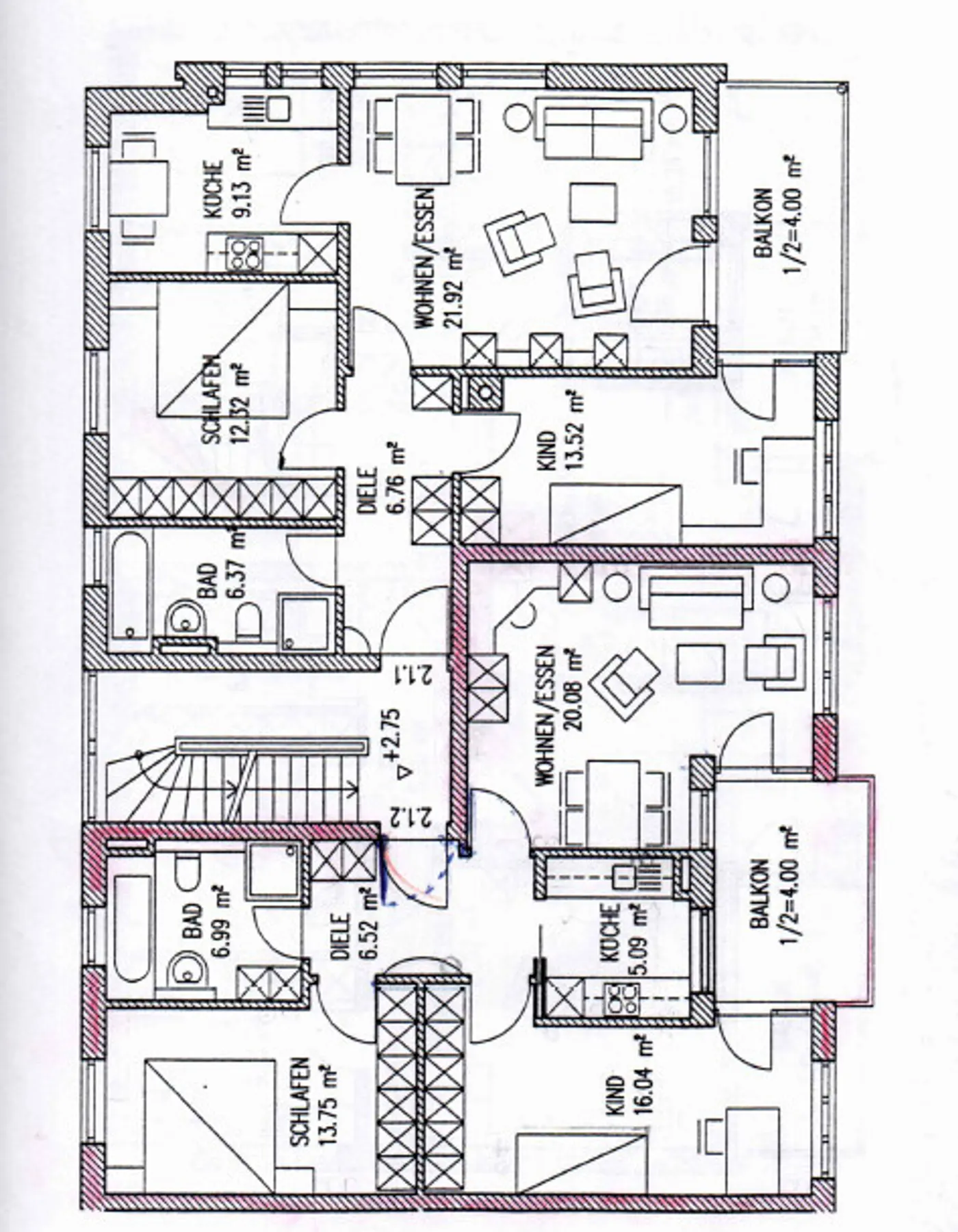 Grundriss West 1.OG E2