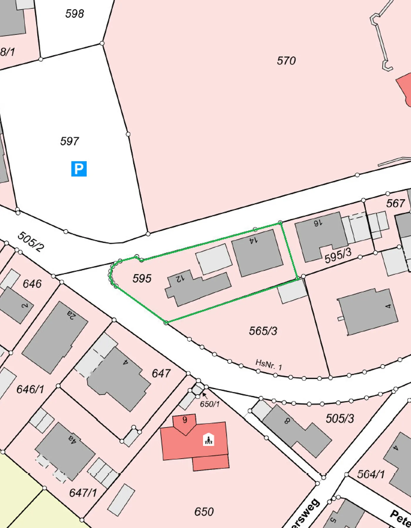 Lageplan markiert