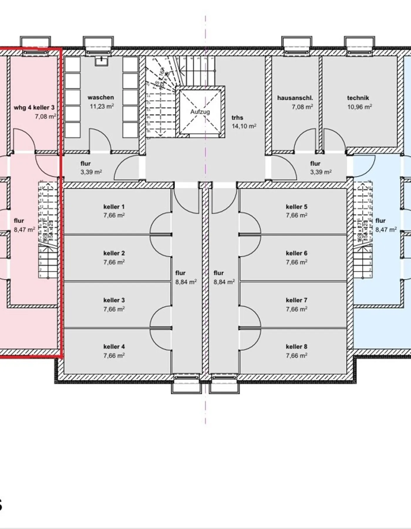 Grundriss UG, Whg 4