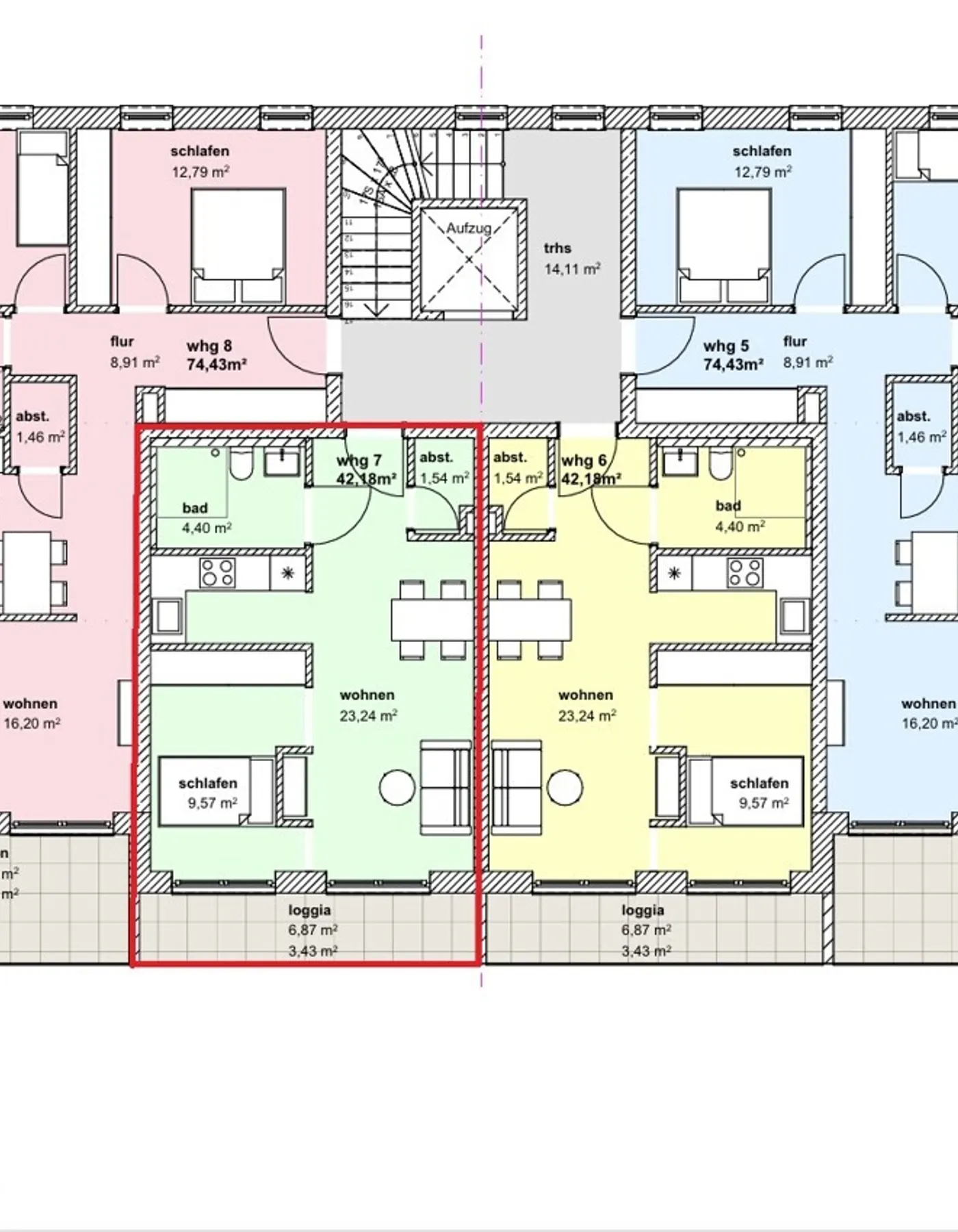 Grundriss OG, Whg 7