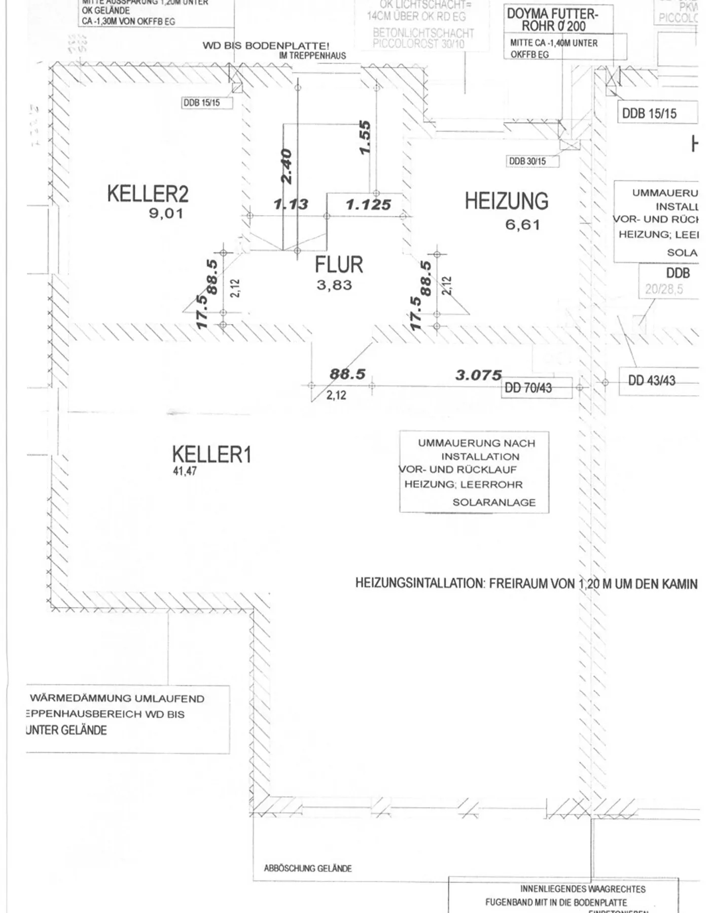 Grundriss Keller