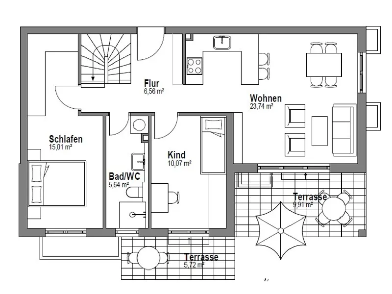 Familien aufgepasst: neue 4-Zimmer-Wohnung mit Garten sofort bezugsfrei