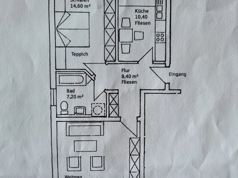 Schöne 2-Zimmer-Wohnung mit Garten