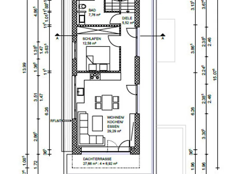Neuwertige 3-Zimmer-Wohnung auf 2 Etagen in zentraler Lage