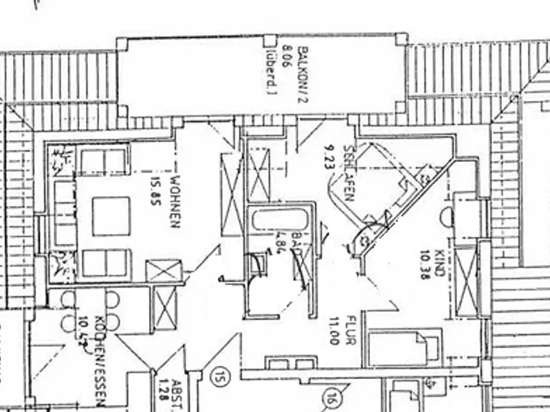 Zweifacher Balkon, viel Licht, viel Platz: Attraktive 3-Zimmer-Dachgeschosswohnung