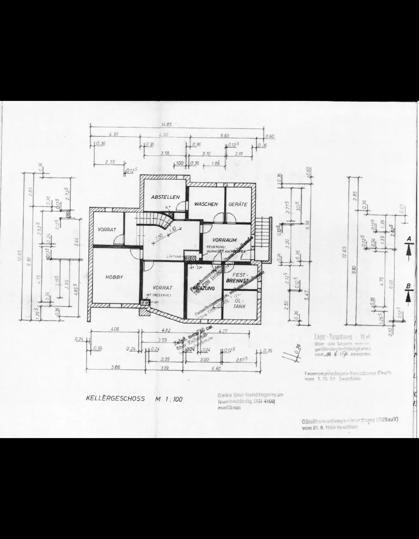 Grundriss Keller