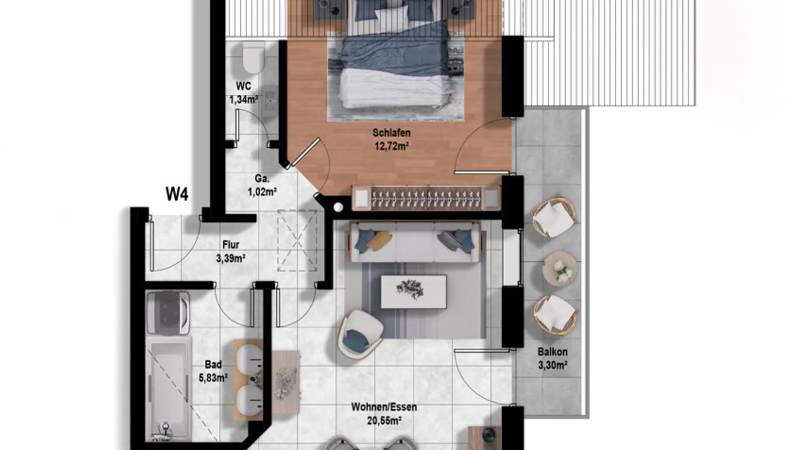 2-Zimmer-Wohnung mit zwei Balkonen in ruhiger Lage von Manching! - Bild 15