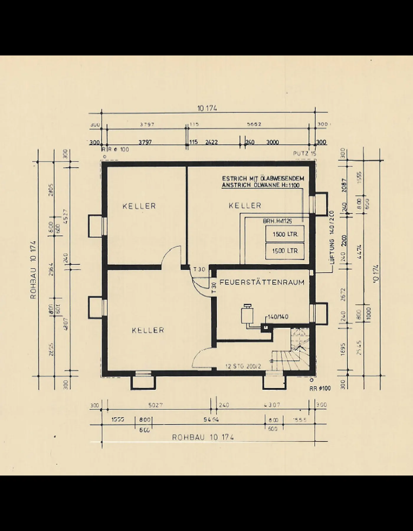 Grundriss Keller