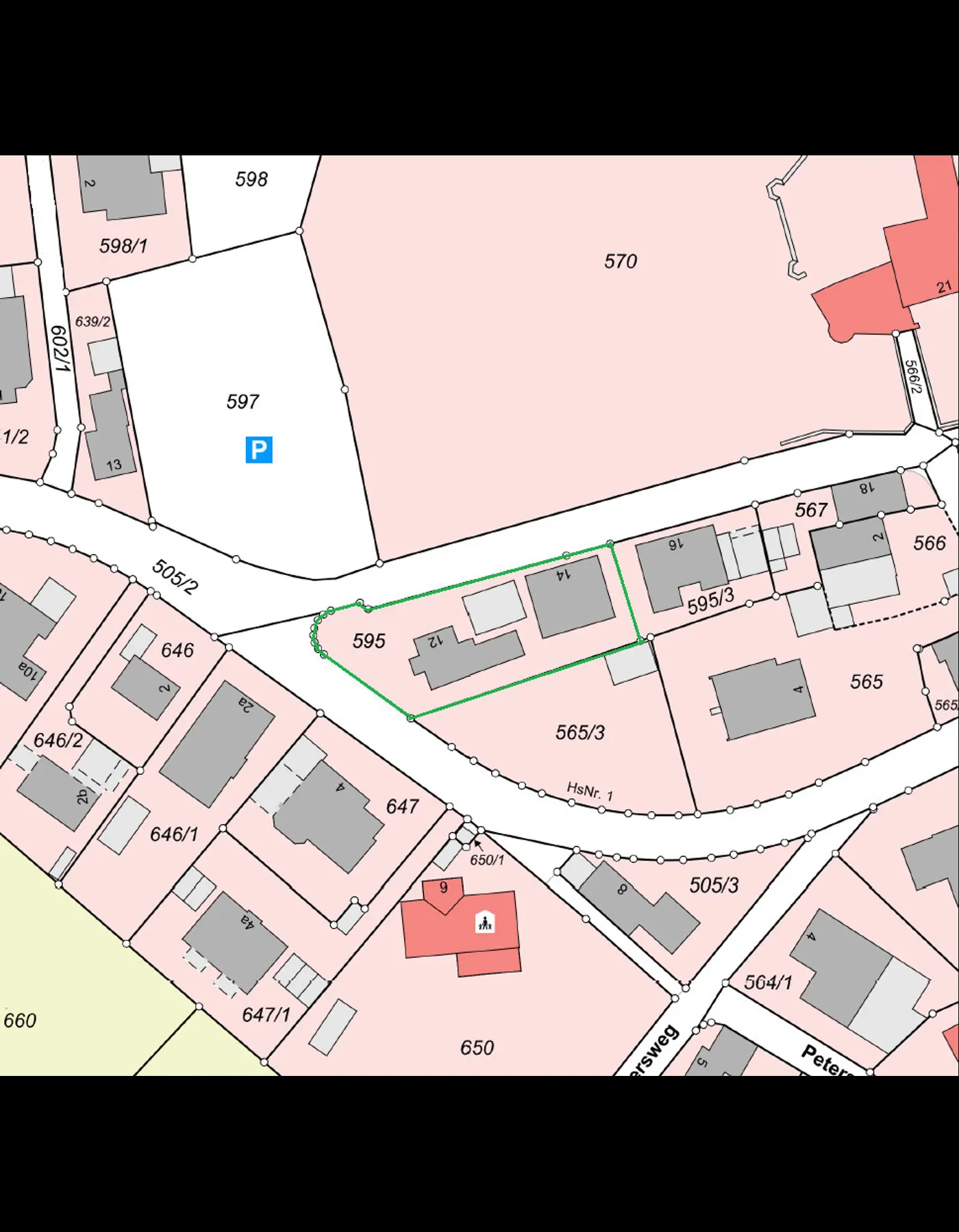 Lageplan markiert