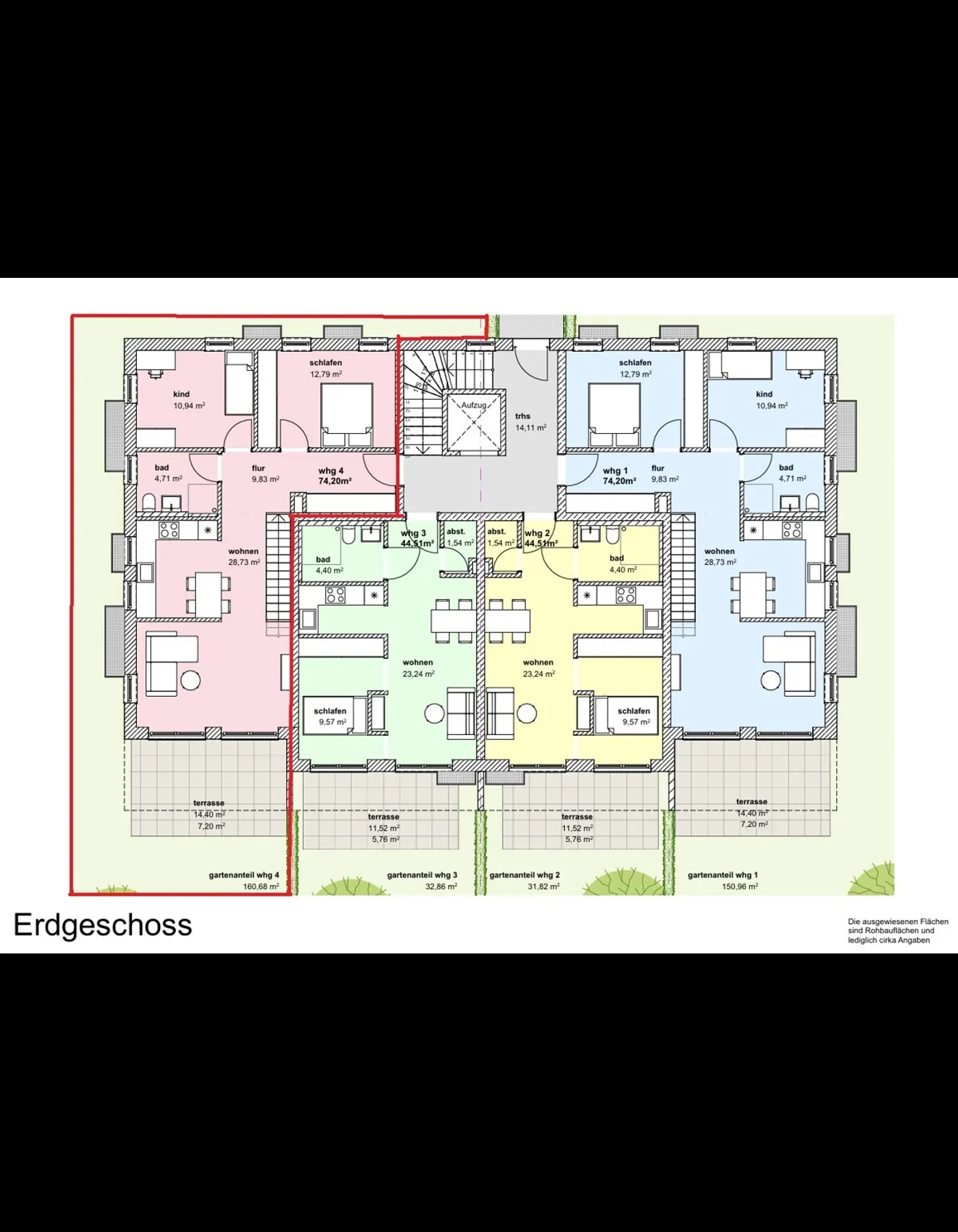 Grundriss EG, Whg 4