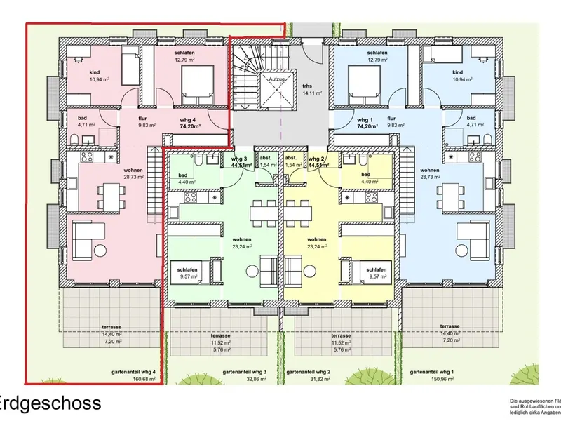 Moderne 3-Zimmer-Neubauwohnung mit zusätzlichem Souterrain