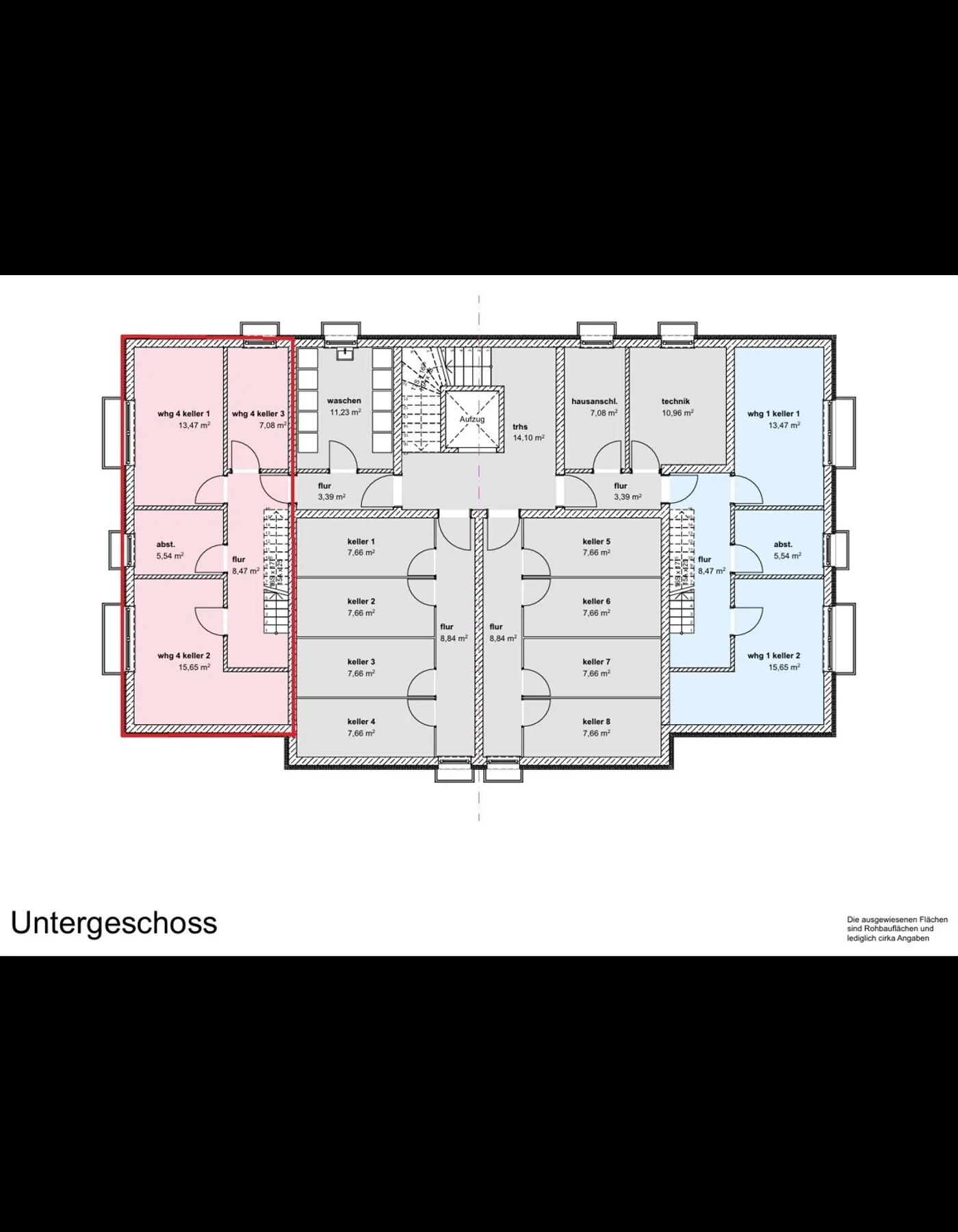 Grundriss UG, Whg 4