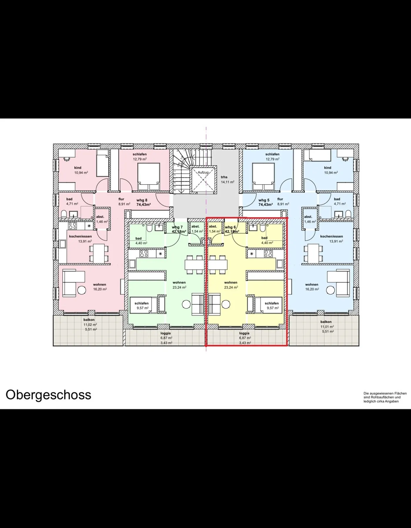 Grundriss OG, Whg 6