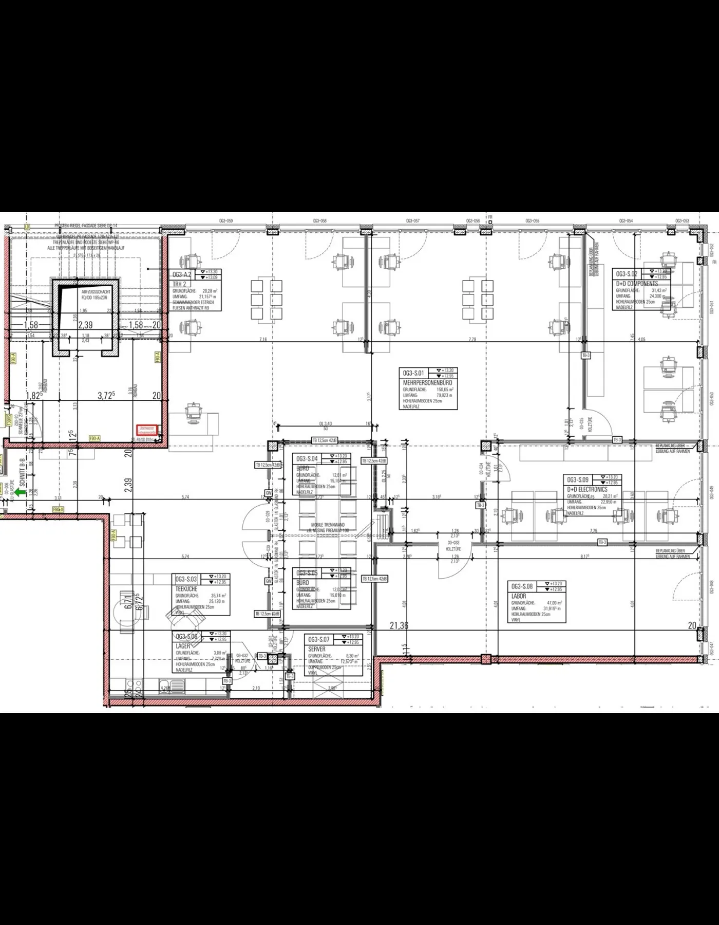 Grundriss Büroeinheit